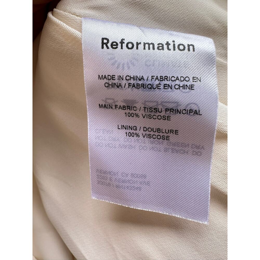 Reformation Butterfly Dress Midi Ivory White 8 - Picture 9 of 12